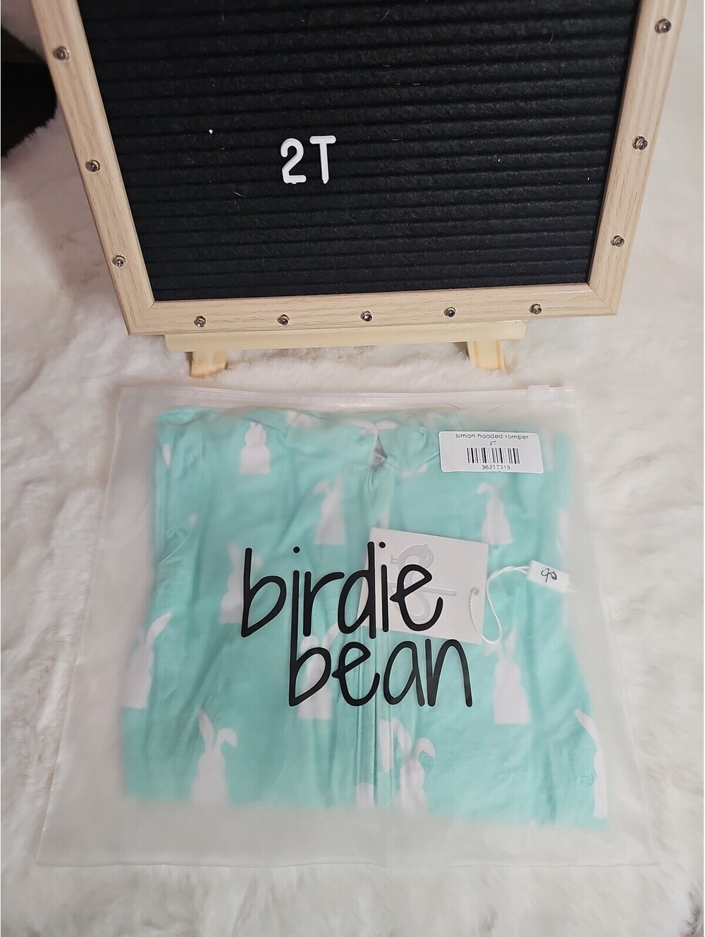 Birdie Bean hooded romper 2T